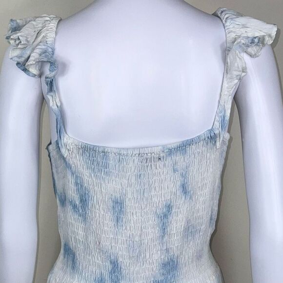 Boho Me Blue & White Cloud Pattern Dress 2X/3X - Picture 5 of 13